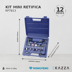 Kit Retifica Pneumática 1/4 0.3HP 25000Rpm Rp7813 Rongpeng