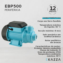 Bomba Periférica Autoaspirante Eksm60 0,5 HP Aquastrong