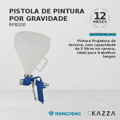 Pistola Pintura Por Gravidade Rp8300 Rongpeng