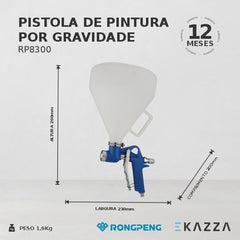 Pistola Pintura Por Gravidade Rp8300 Rongpeng