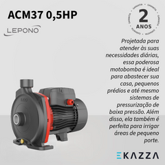 Bomba d'Água Centrífuga ACM37 0,5 HP Lepono