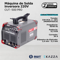 Máquina de Solda Inversora CUT-500 PRO 220V - AWT