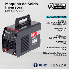 Máquina de Solda Inversora MMA-160BV - AWT