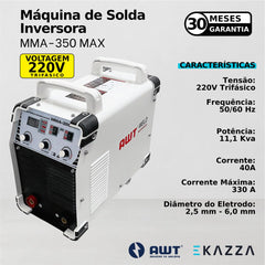 Máquina de Solda Inversora MMA-350 MAX - AWT