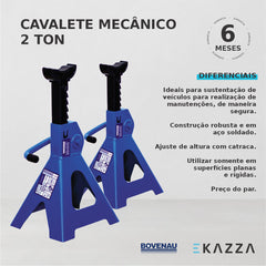 Cavalete Mecânico 2 Toneladas CT2000 - Bovenau