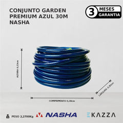 Conjunto Mangueira Garden Premium Azul 30m - Nasha