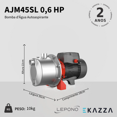 Bomba d'Água Autoaspirante AJM45SL 0,6 HP Lepono