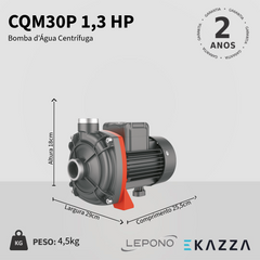 Bomba d'Água Centrífuga CQM30P Lepono 1/3 HP 127V/220V