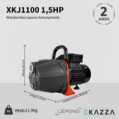 Bomba d'Água Autoaspirante XKJ 1100 1/5HP Lepono