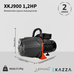 Bomba d'Água Autoaspirante XKJ 900 1/2HP Lepono