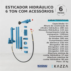 Esticador Hidráulico 6 Toneladas EH6000 - Bovenau