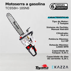 Motosserra a gasolina TCS58H-18SNB - Toyama