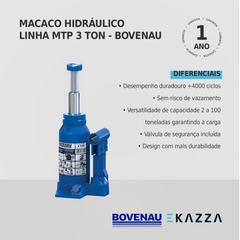 Macaco Hidráulico linha MT 3 Toneladas 3100RP - Bovenau