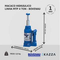 Macaco Hidráulico linha MT 4 Toneladas 4100RP - Bovenau