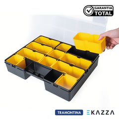 Maleta plástica organizadora 17" módulos móveis - Tramontina