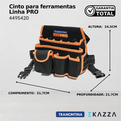 Cinto para ferramentas eletricista linha PRO - Tramontina