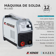 Máquina de Solda Inversora MMA IN-130D - KENDE