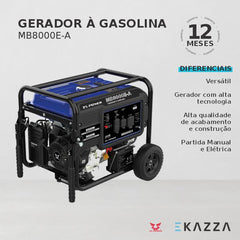 Gerador à Gasolina MB8000E-A - ZS POWER