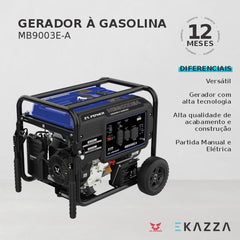 Gerador à Gasolina MB9003E-A - ZS POWER