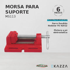 Morsa para Suporte de Furadeira MS113 - Metalsul