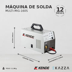 Máquina de Solda Inversora MULTI MIG 160S MMA 220V - KENDE