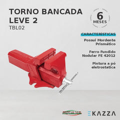 Torno de Bancada Leve nº2 TBL02 - Metalsul