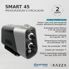 Bomba Pressurizadora SMART 45 0,75 HP 220V Aquastrong